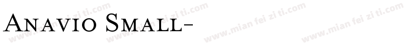 Anavio Small字体转换
